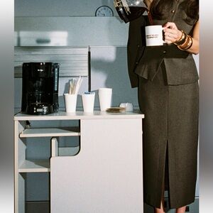 12th Tribe Mocha Midi Skirt